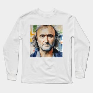 Watercolors with Phil Collins Long Sleeve T-Shirt